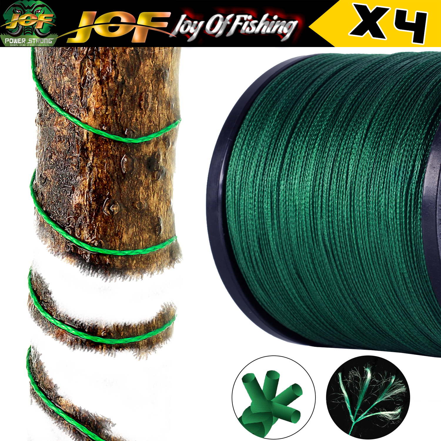 JOF 4 Strands Fishing Line 300 - Copolymer Line recension och pris