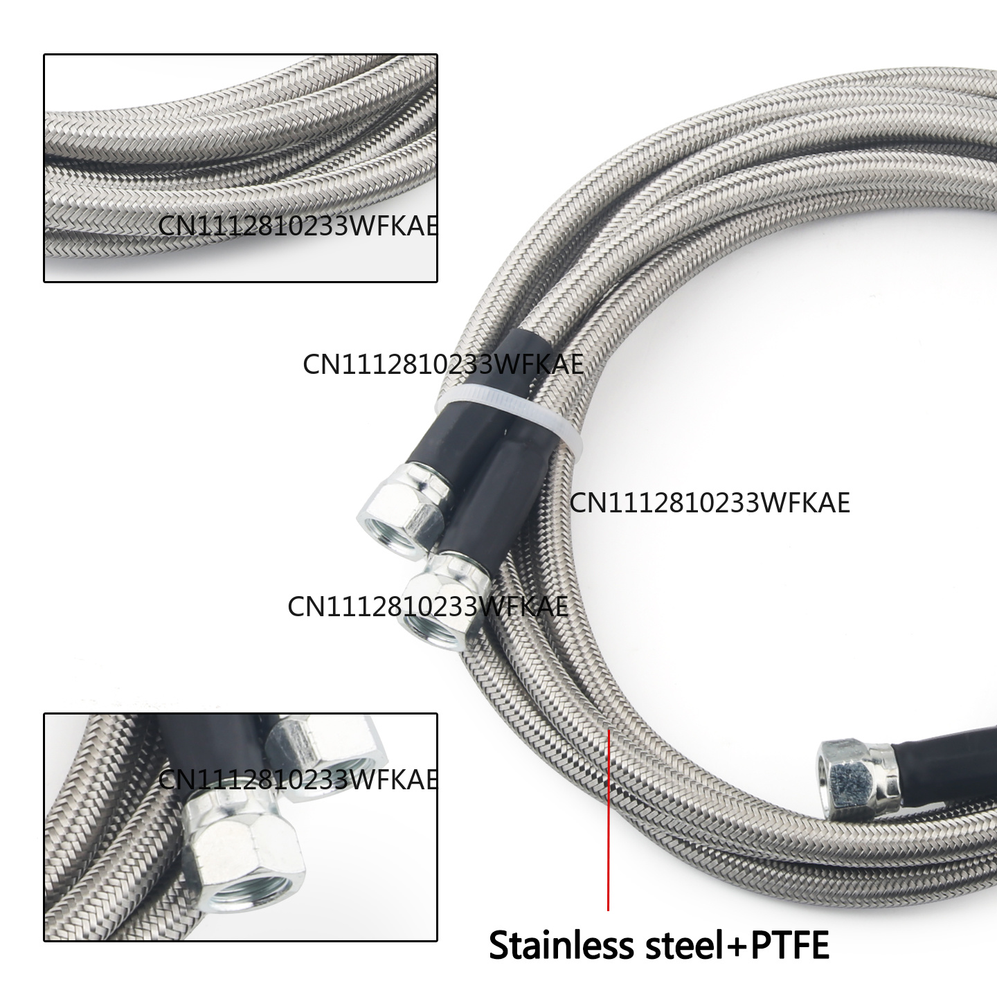 6AN 70 Inch Stainless Steel Br - Braided Line recension och pris
