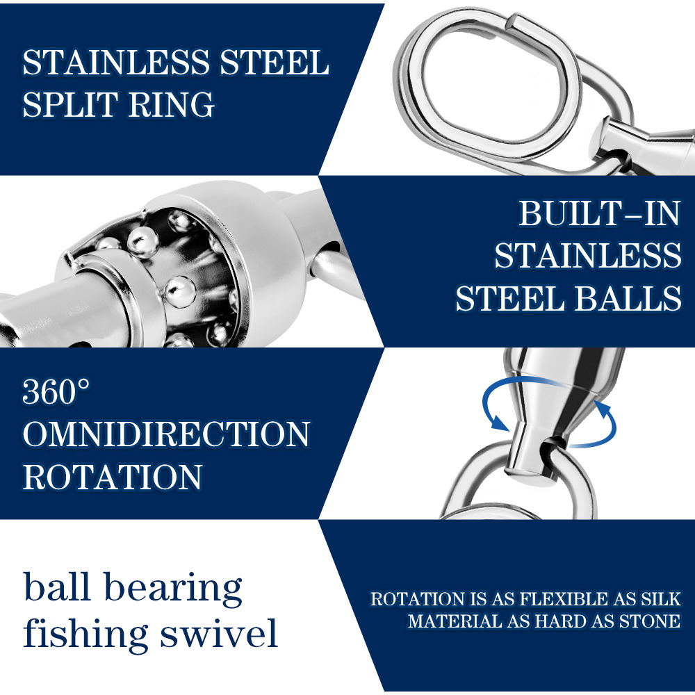Stainless Fishing Snap Swivels - Freshwater Line recension och pris